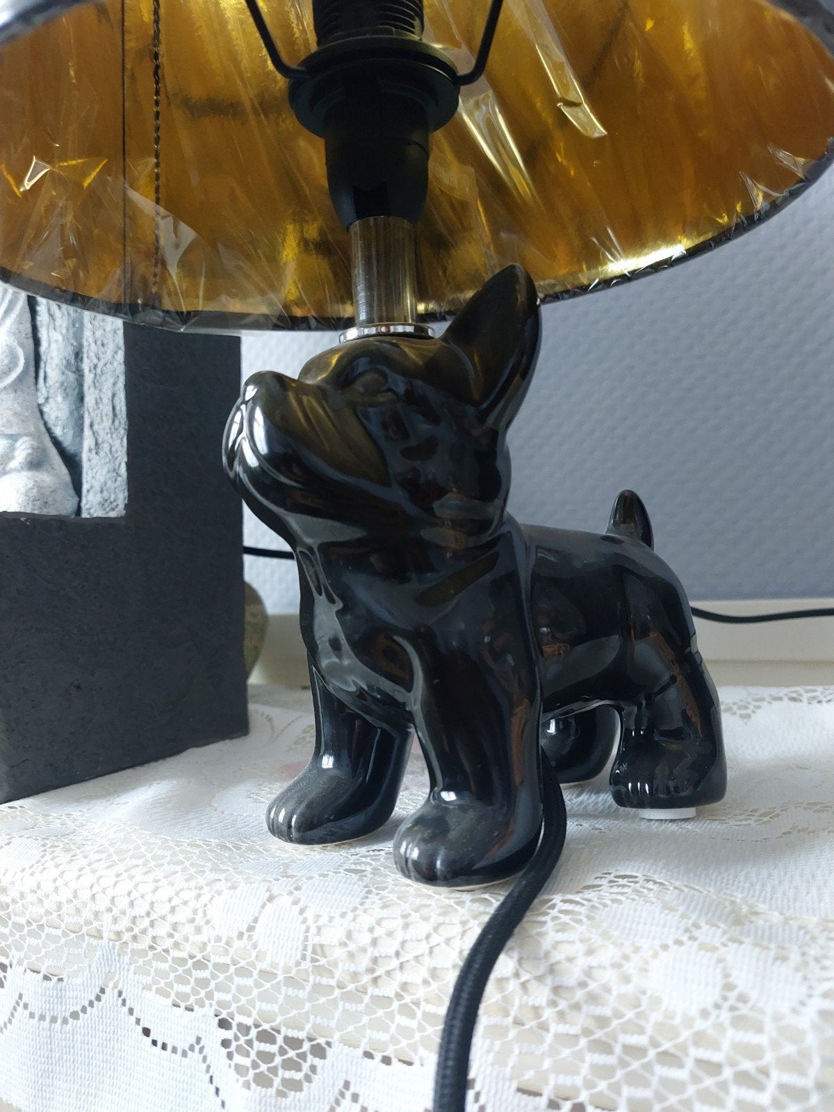 petite lampe bouledogue français  noir, Noir, Enlèvement