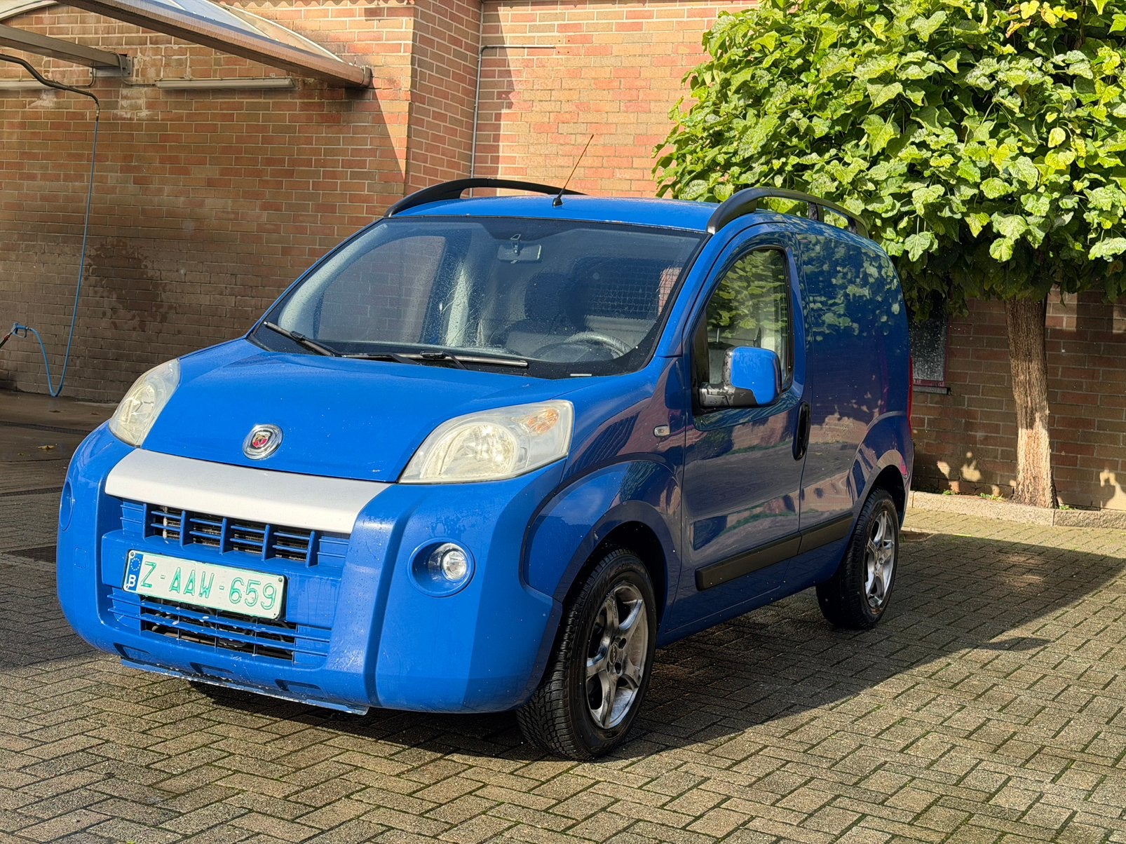 Fiat Fiorino 1.3 diesel, 2009 bouwjaar, airco, Auto's, 4 deurs, Blauw, Bedrijf, Grijs