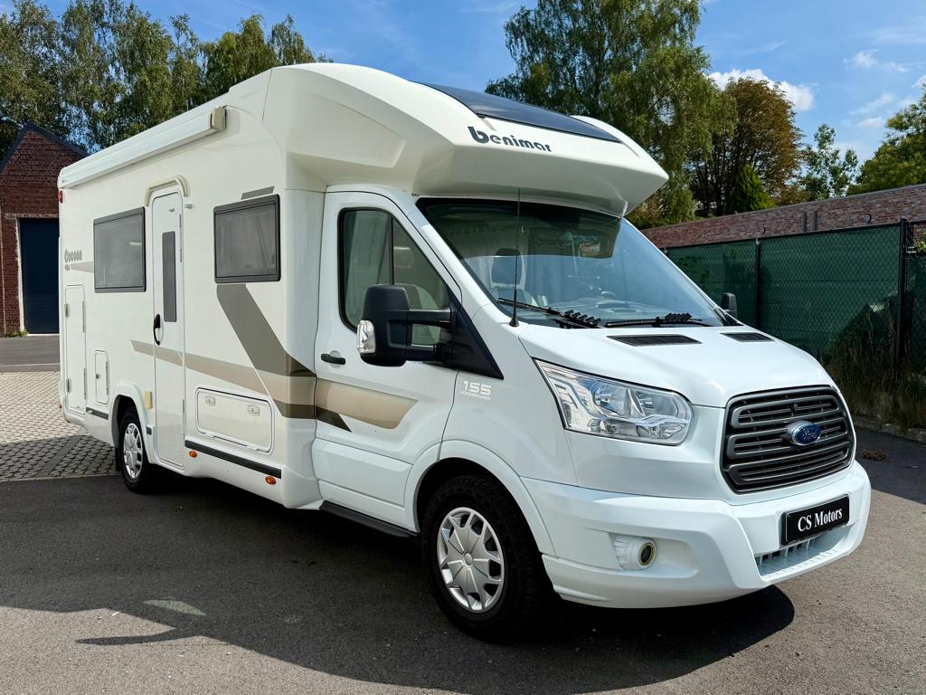 Prachtige Mobilhome Benimar Tessoro 486 met amper 27307km!, Caravans en Kamperen, Mobilhomes, Ford, Bedrijf, 6 tot 7 meter, Benimar