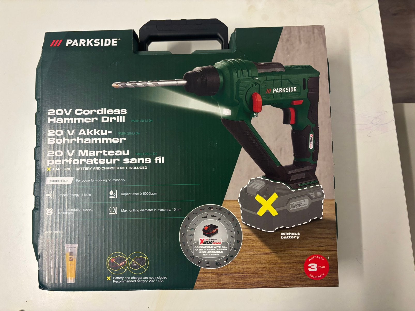 Parkside Boormachine, Doe-het-zelf en Bouw, Ophalen, Nieuw, Parkside