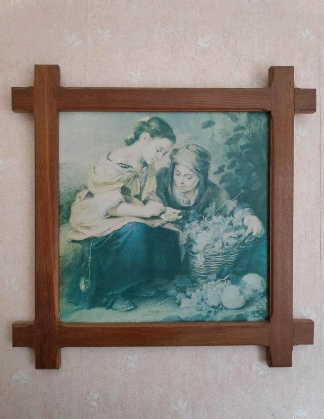 Cadre rustique en bois, 66 cm, Enlèvement, Marron, Bois