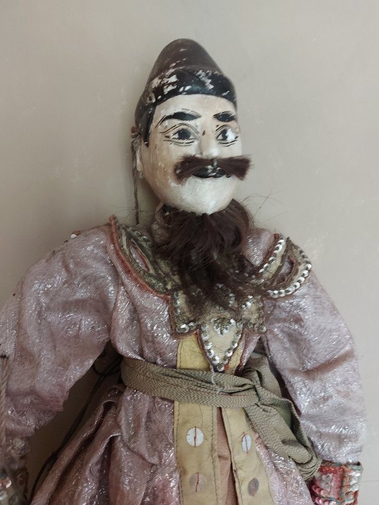 marionet, pop met snor en baard, Birmese volkskunst, Antiek en Kunst, Kunst | Niet-Westerse kunst, Ophalen of Verzenden, Pop