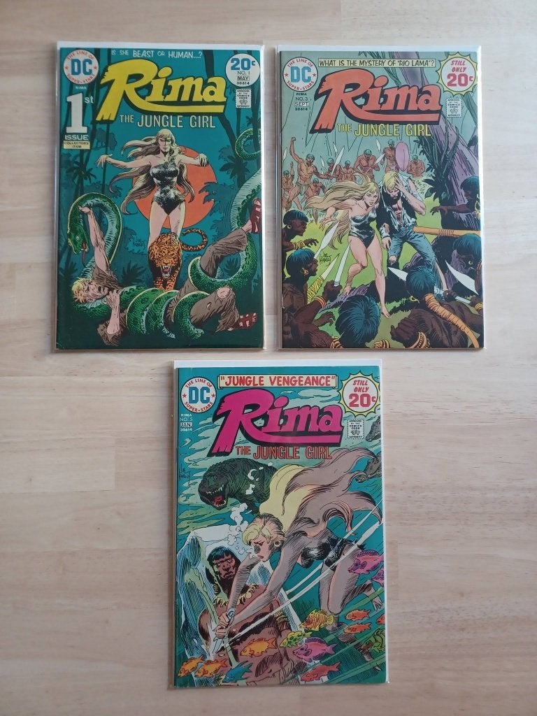 Rima 1974 (3 comics High Grade), Enlèvement ou Envoi, Comme neuf, DC Comics, Plusieurs comics