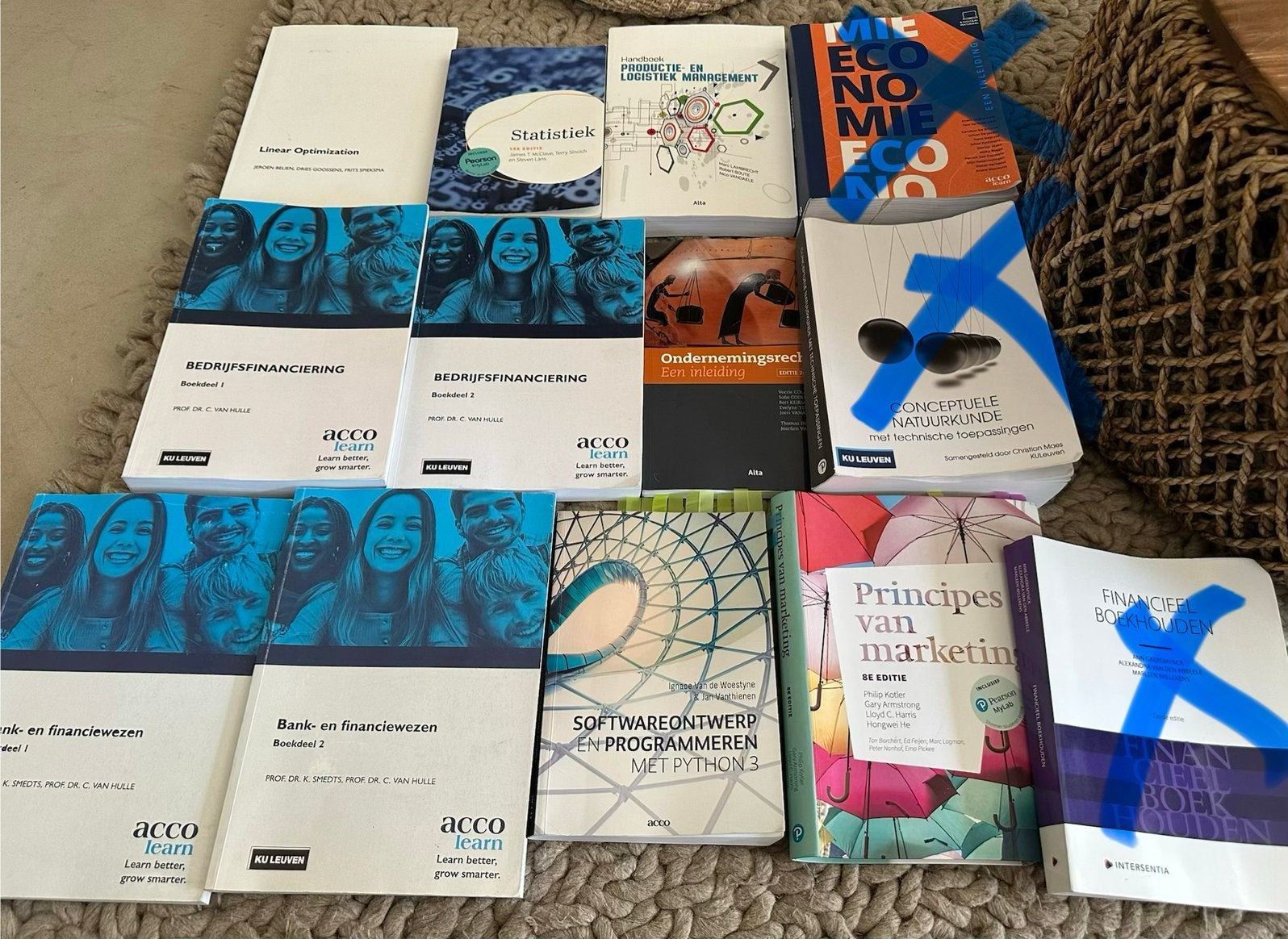 Tweedehands studieboeken handelsingenieur KU Leuven, Ophalen, Gebruikt
