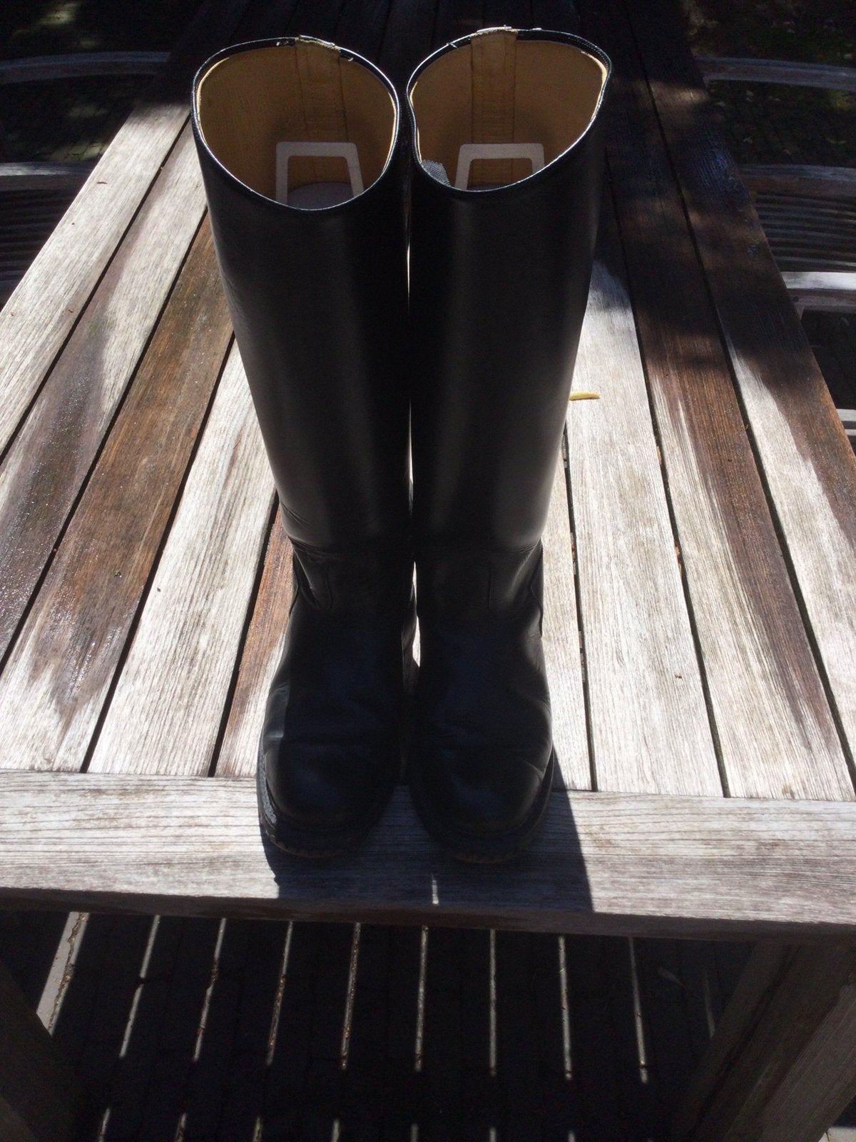 Bottes en cuir 44, Bottes, Enlèvement ou Envoi, Comme neuf, Noir