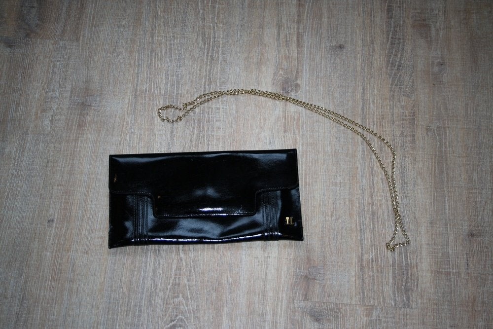 Clutch, Handtassen en Accessoires, Tassen | Damestassen, Ophalen, Zo goed als nieuw, Zwart, Avondtasje