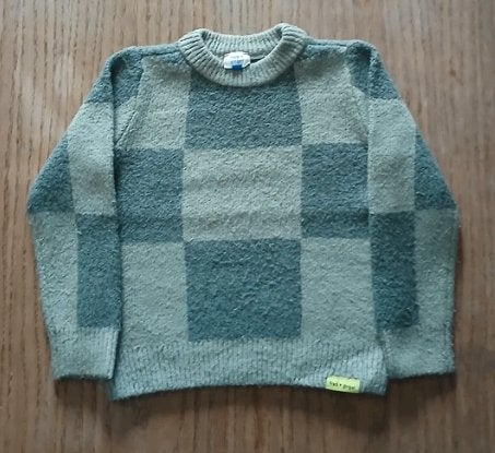 Groen geblokte warme trui Fred & Ginger – Maat 104, Gebruikt, Trui of Vest, Ophalen of Verzenden, Fred&Ginger