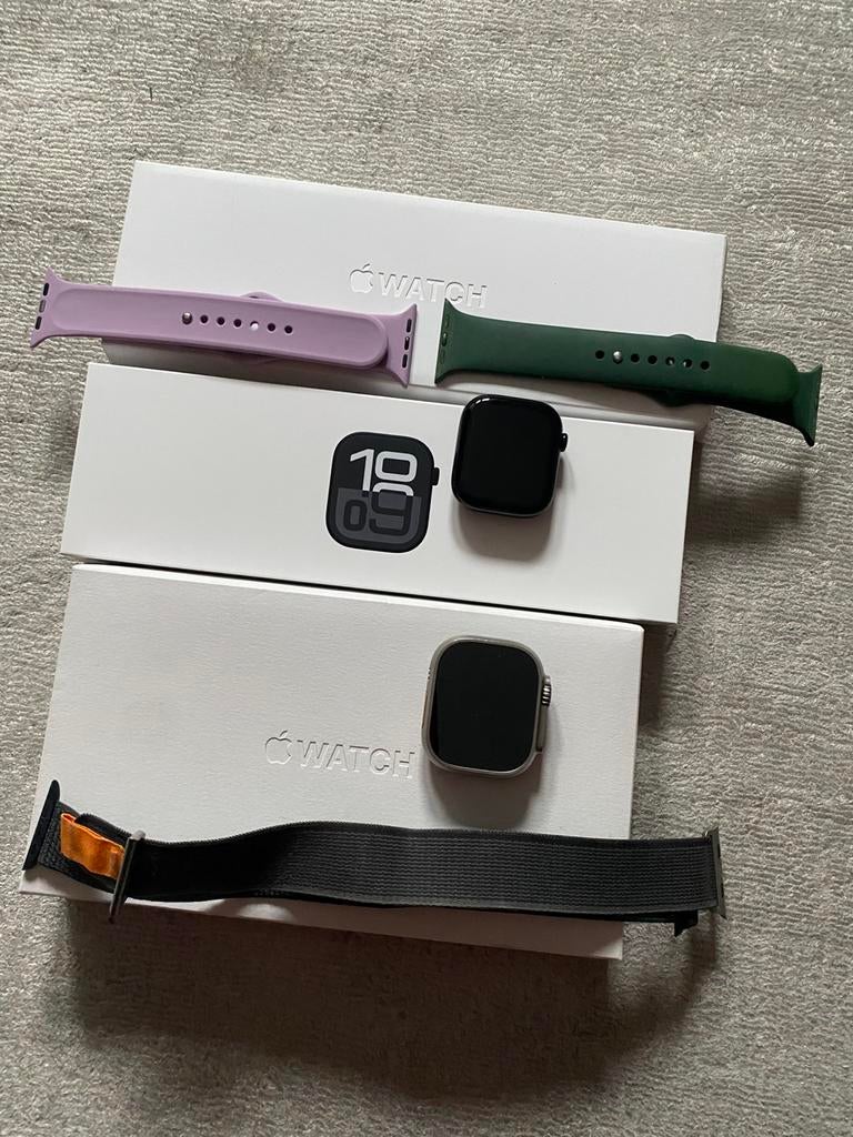 Apple watch ultra 1 49mm en apple watch series 10 46mm, Telecommunicatie, Mobiele telefoons | Apple iPhone, Ophalen, Zo goed als nieuw