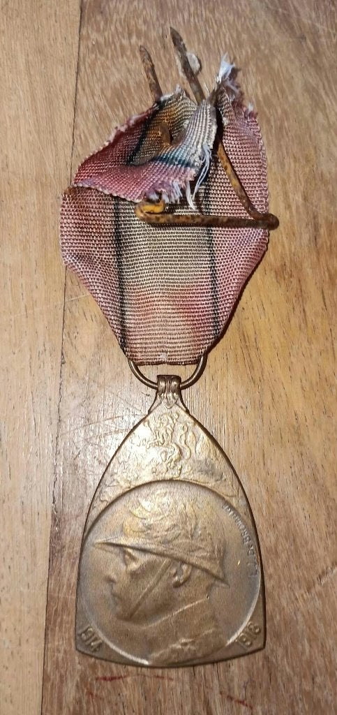 Belgische 1914–1918 herinneringsmedaille, Ophalen of Verzenden, Brons