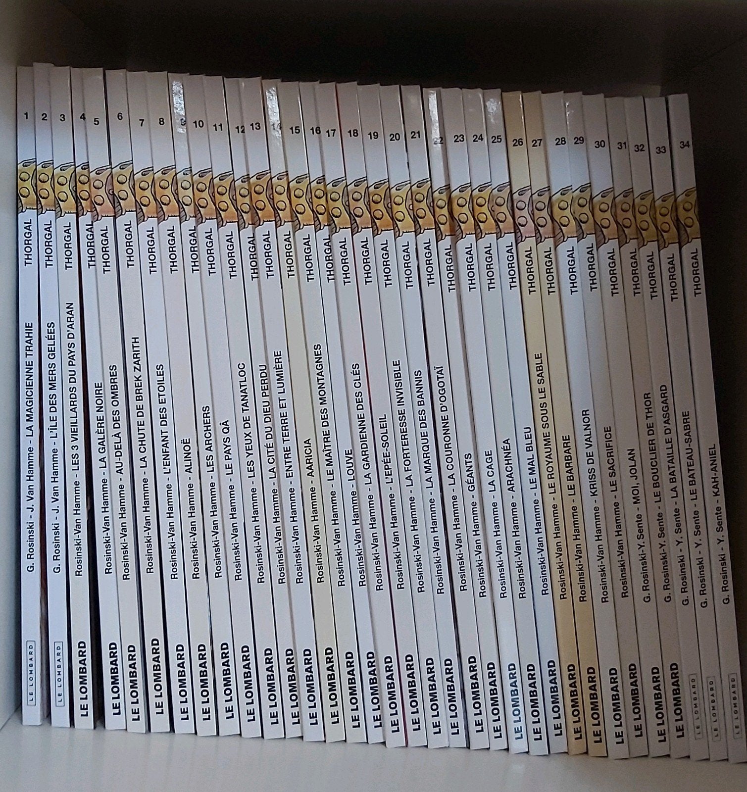 BD : Thorgal - 1 à 34 – Série complète – Excellent état, Ophalen of Verzenden, Zo goed als nieuw, Stripboeken