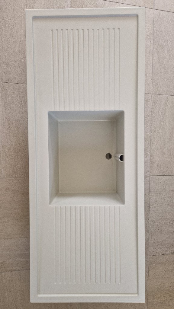 Spoelbak kunststof 150 op 60 cm, Huis en Inrichting, Ophalen, 100 tot 150 cm, Wit, Nieuw