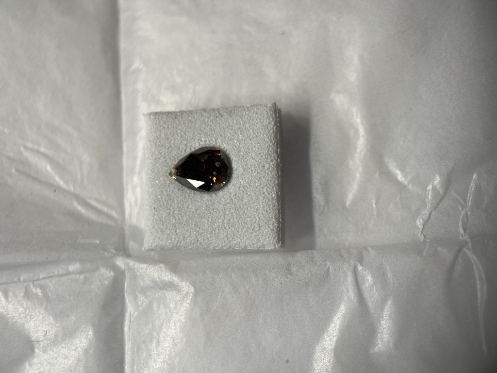 Poire naturelle brillante 0,73 ct (17), Enlèvement ou Envoi, Neuf