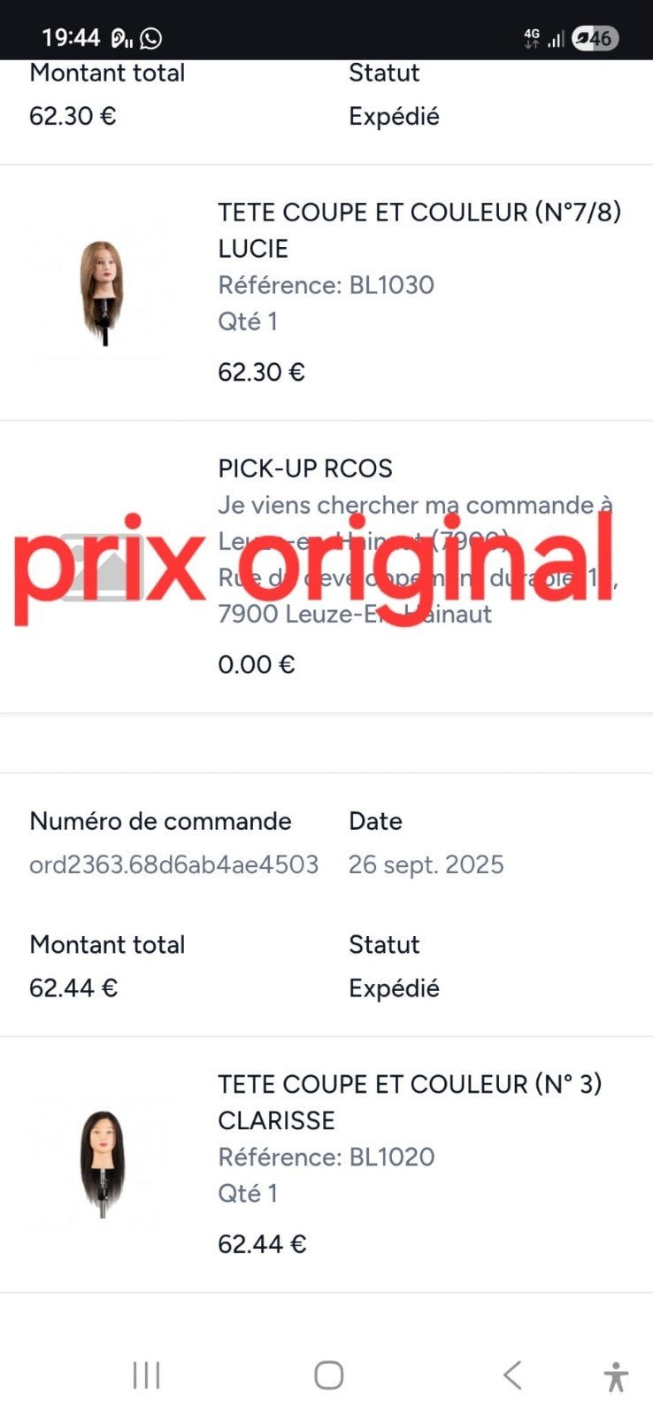matériaux de coiffure, Tickets & Billets