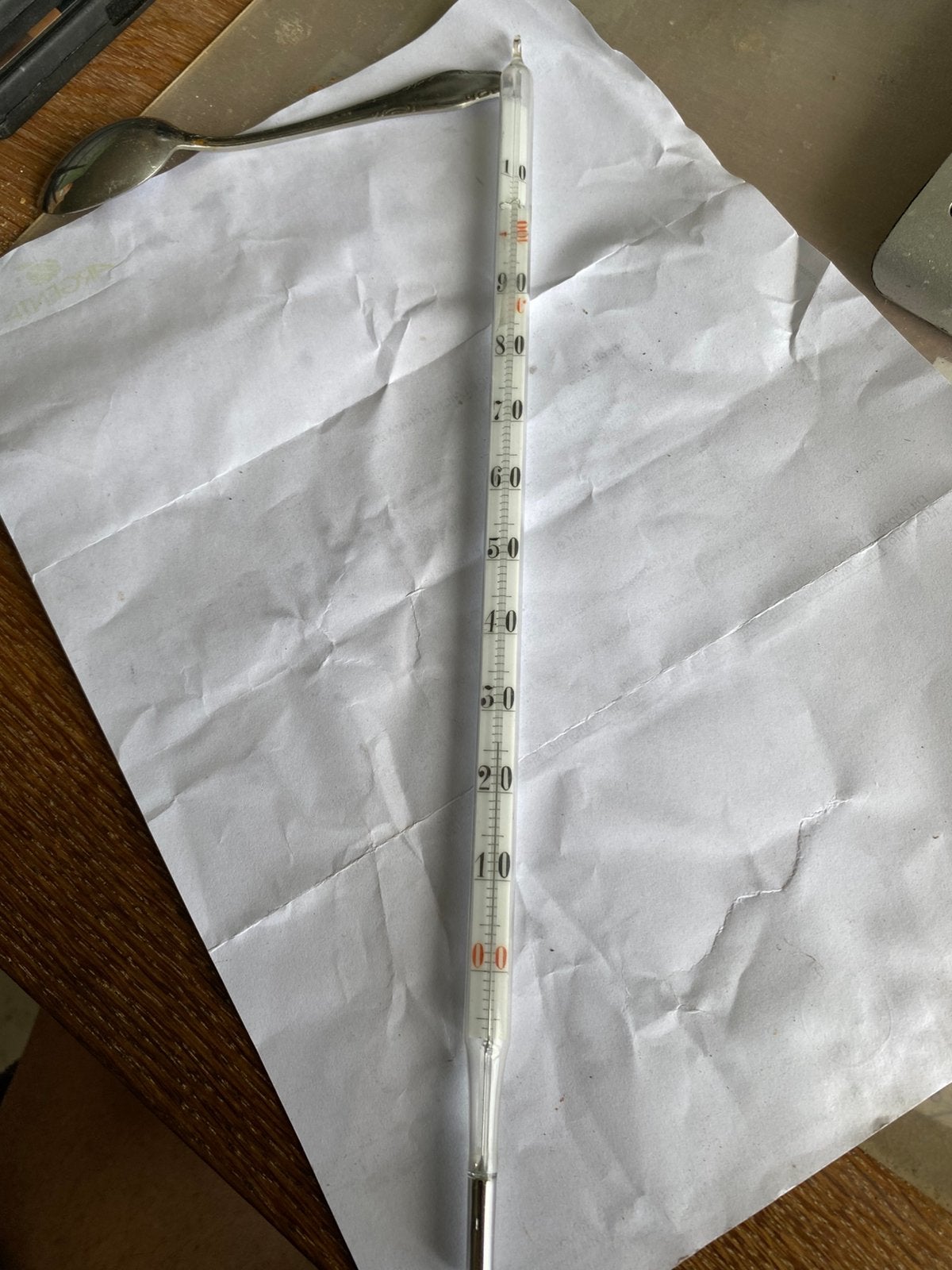 Kwik thermometer 0-100 grafen celsius als nieuw, Ophalen of Verzenden, Zo goed als nieuw