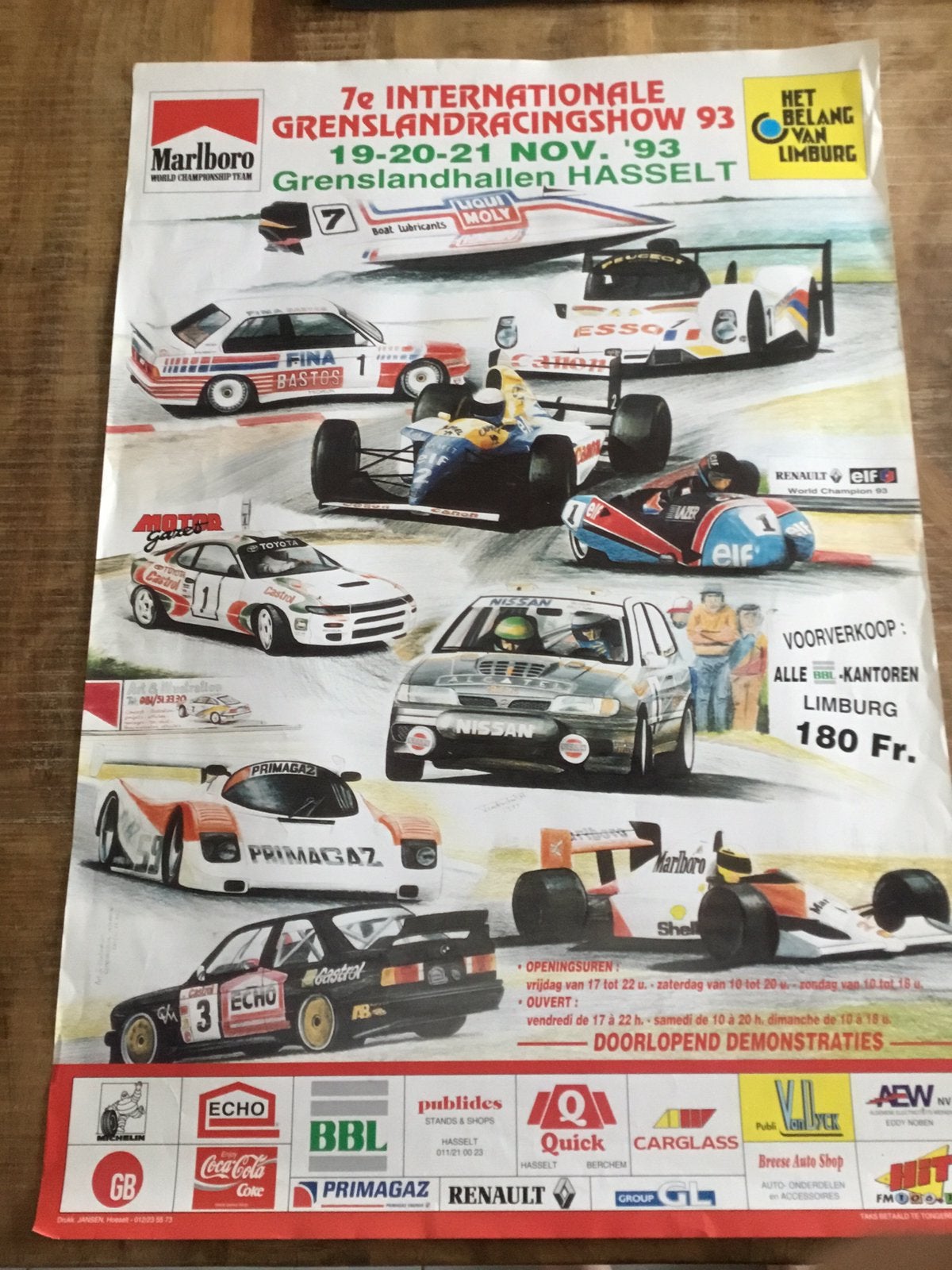 Affiche grensland racing show 1993, Ophalen of Verzenden