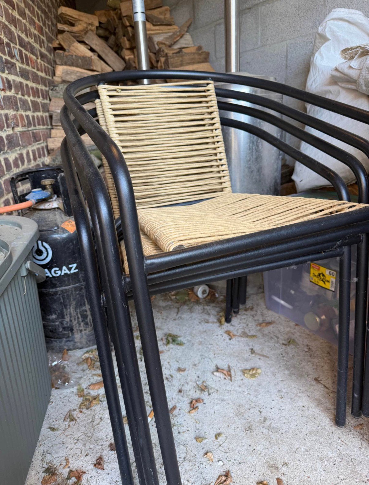 4 tuinstoelen, Ophalen, Gebruikt