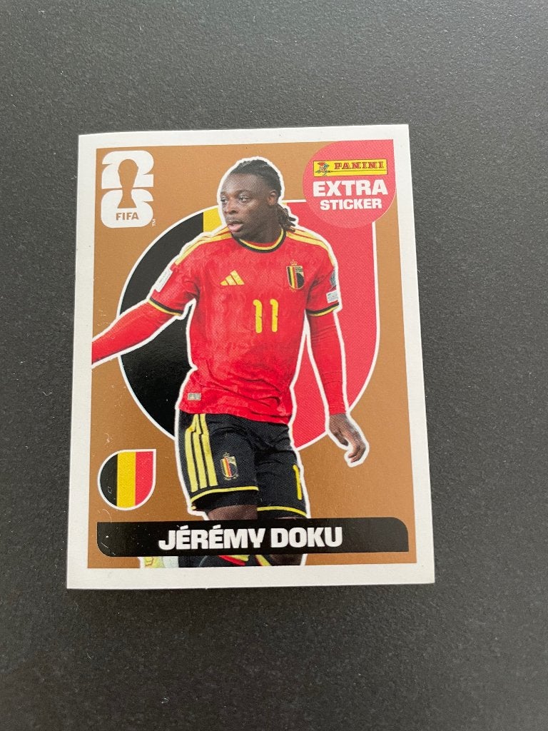Panini WK 2026 - Jeremy Doku, Hobby en Vrije tijd, Stickers en Plaatjes, Ophalen of Verzenden, Nieuw, Sticker
