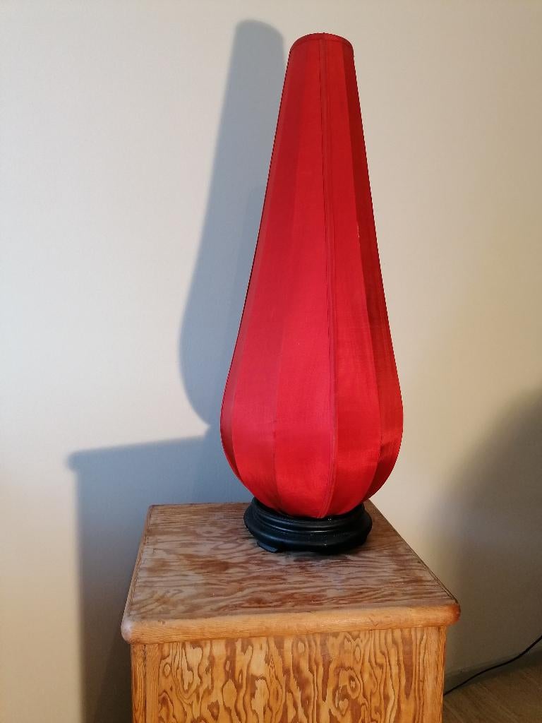 Japanse rode lantaarn staanlamp, Huis en Inrichting, Lampen | Tafellampen, Ophalen, Gebruikt, 50 tot 75 cm, Japans