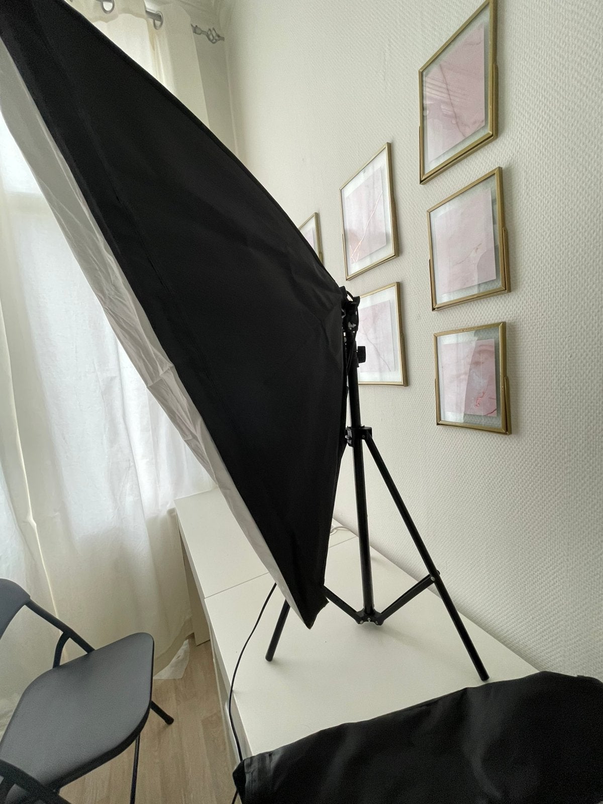 Soft box 48/68 +Lampe, Enlèvement, Comme neuf