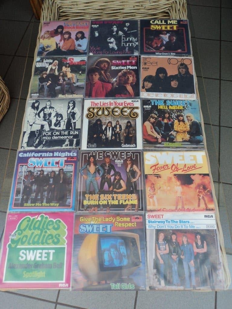 The Sweet : lot de 29 singles pour 45 euros !, CD & DVD, Enlèvement ou Envoi, 7 inch, Comme neuf, Housse de protection extérieure