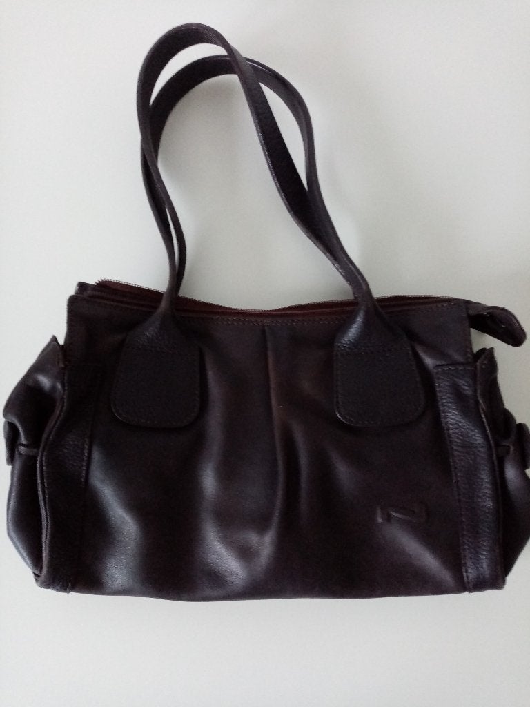 Nathan handtas bruin, Handtassen en Accessoires, Ophalen of Verzenden, Gebruikt, Bruin, Handtas