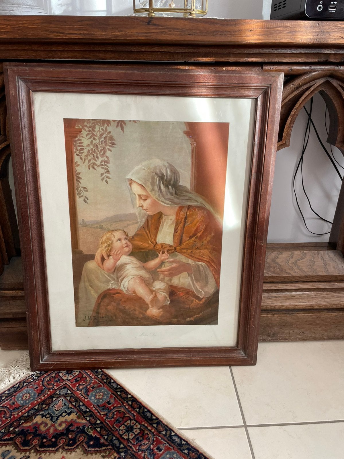 Afbeelding Maria en Kind - J.M. durand, Antiek en Kunst, Ophalen