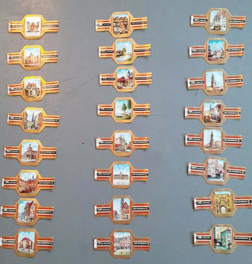 24 bagues de cigares vieil anvers, Verzamelen, Ophalen of Verzenden, Gebruikt, Sigarenbandjes