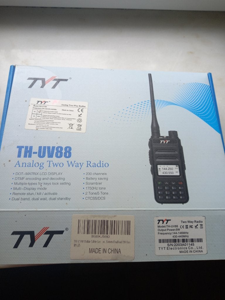 Talkie-Walkie TYT-UV88, Ophalen, Zo goed als nieuw, Portofoon of Walkie-talkie, Met broekklem