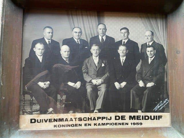 OUDE FOTO DUIVENMAATSCHAPPIJ 1959 " DE MEIDUIF ", Gravure, Enlèvement, Utilisé, 1940 à 1960