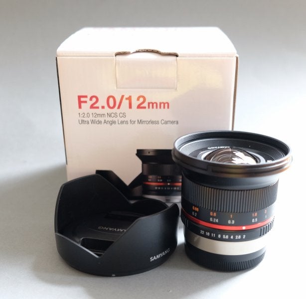 Samyang 12mm f2.0 Fuji X, Audio, Tv en Foto, Fotocamera's Digitaal, Ophalen of Verzenden, Zo goed als nieuw, Fuji