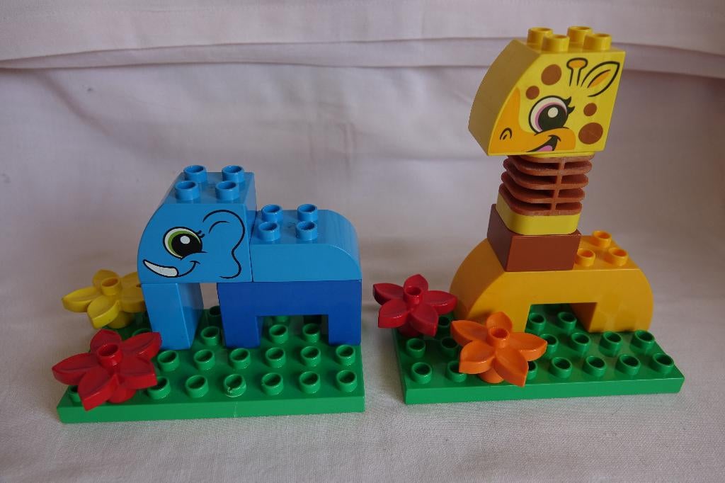 Lego Duplo olifant en giraffe, Kinderen en Baby's, Speelgoed | Duplo en Lego, Ophalen of Verzenden, Zo goed als nieuw, Compleet