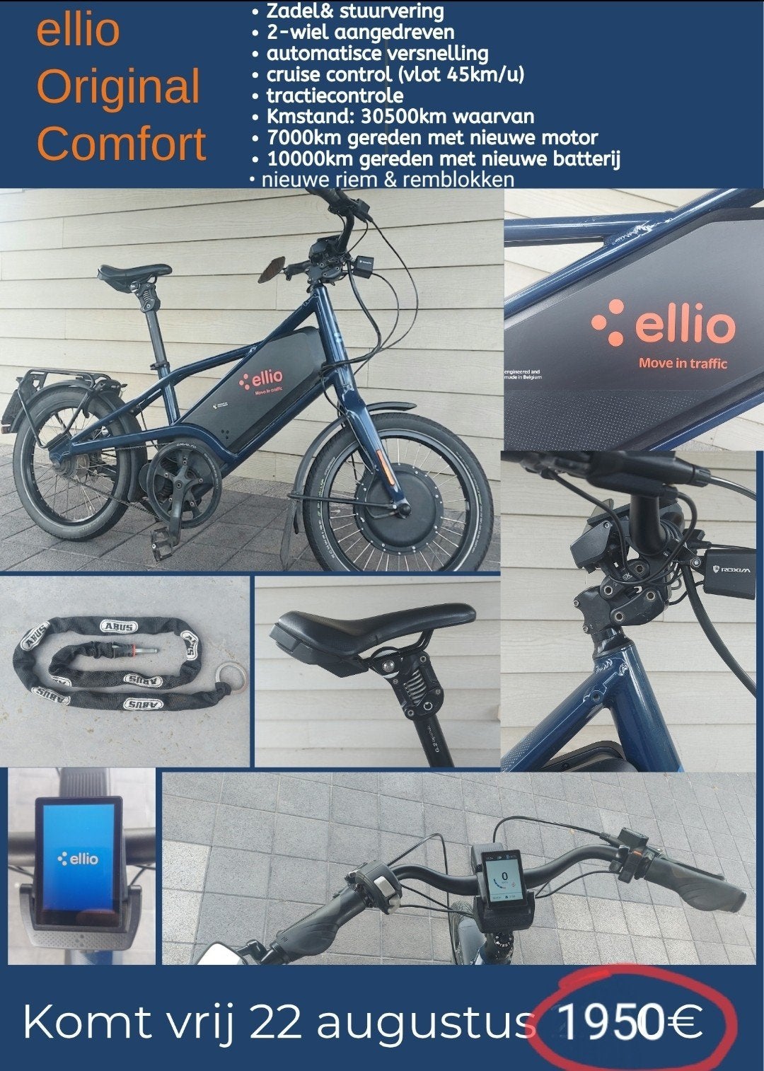 Ellio comfort speedpedelec, Fietsen en Brommers, Elektrische fietsen, Ophalen