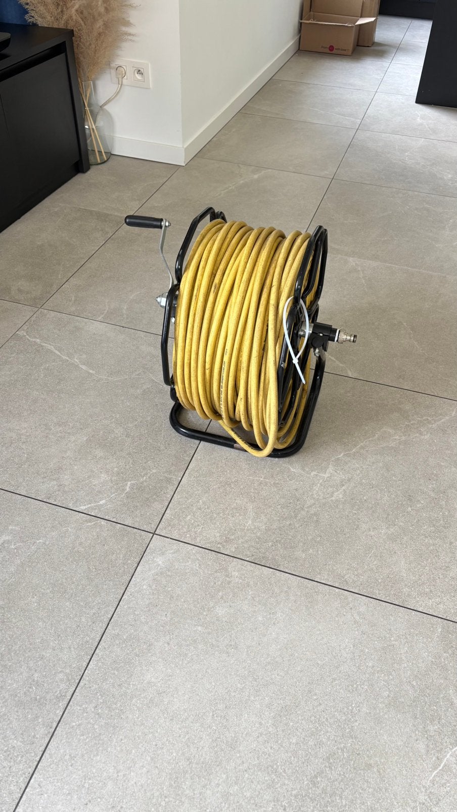 Haspel + slang 100m x 8mm, Doe-het-zelf en Bouw, Gereedschap | Lasapparaten, Ophalen of Verzenden