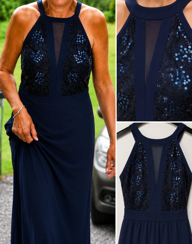 Gala/avondjurk marineblauw, Kleding | Dames, Gelegenheidskleding, Bonprix, Blauw, Nieuw, Cocktailjurk