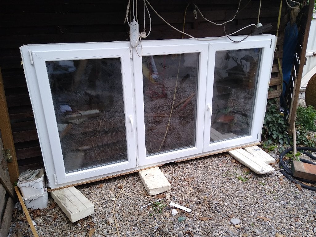 fenêtres  portes  bois pvc 'occasion appel0475613942 no chat, Bricolage & Construction, Châssis & Portes coulissantes, Synthétique