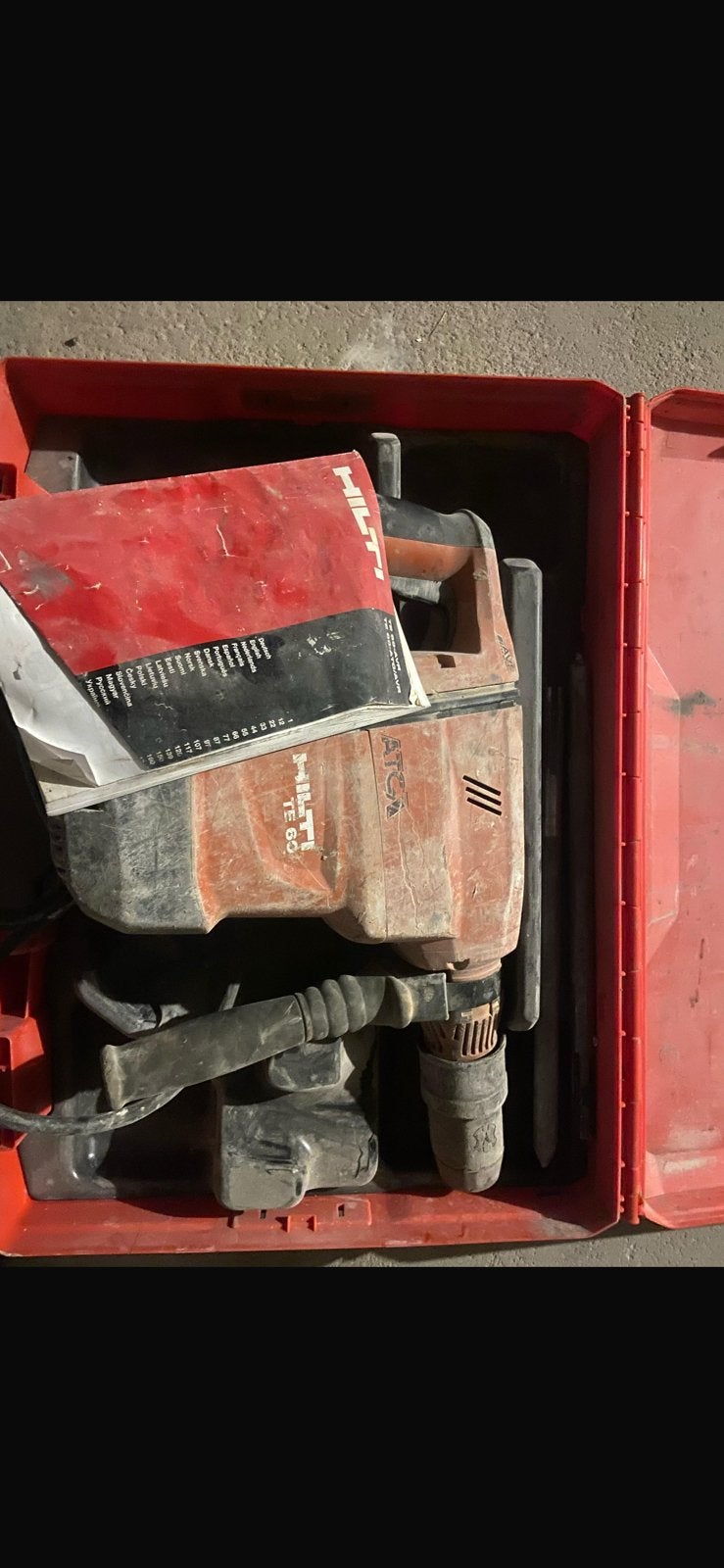 Marteau pic Hilti TE 60, Enlèvement, Utilisé