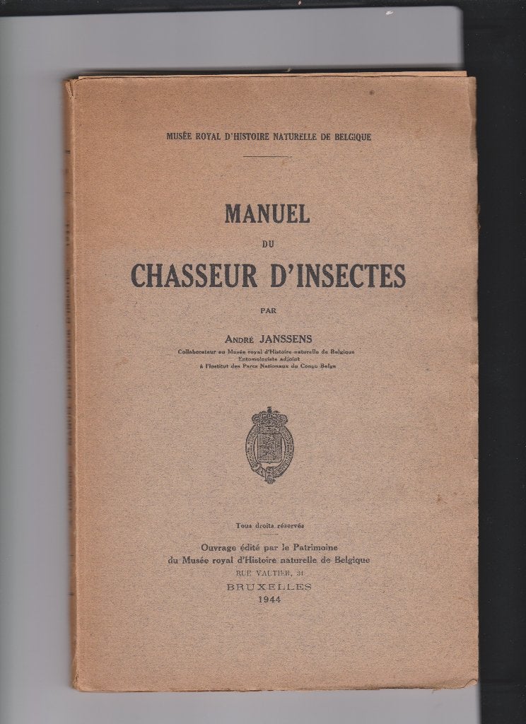 Janssens A. Manuel du chasseur d'insectes., Gelezen, A.Janssens, Ophalen of Verzenden, Natuur algemeen