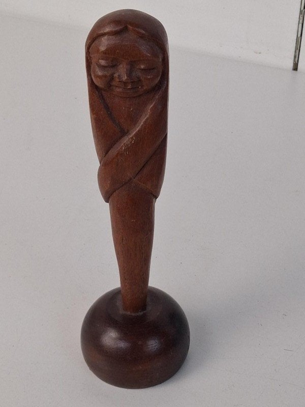 Statue vintage en bois - José Pinal - figure féminine, Abstrait, Bois, Enlèvement ou Envoi, Amérique du Nord