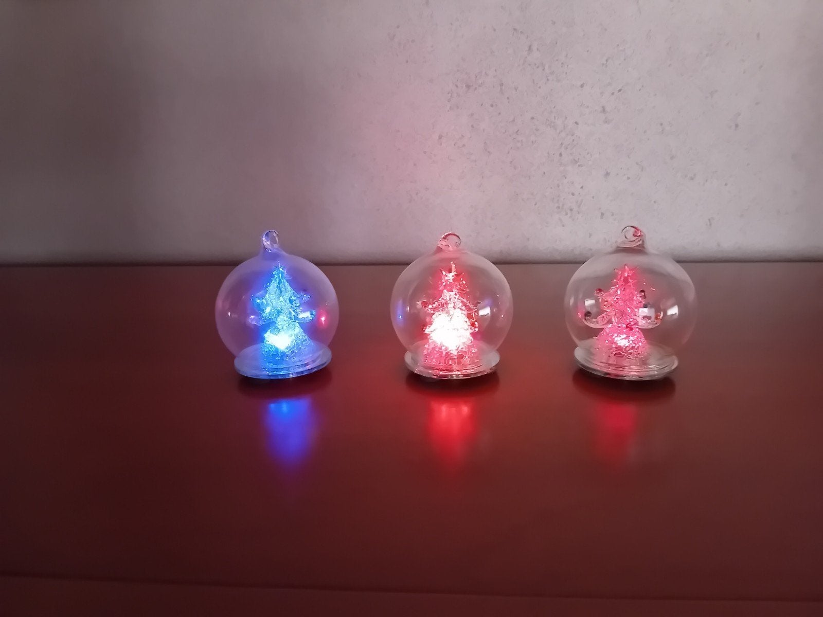 Vintage mondgeblazen kerst bol- kerst versiering met licht, Ophalen, Zo goed als nieuw