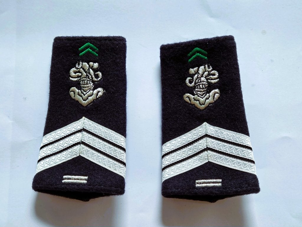 fourreaux épaulettes: Blindée Cavalerie., Collections, Objets militaires | Général, Enlèvement ou Envoi