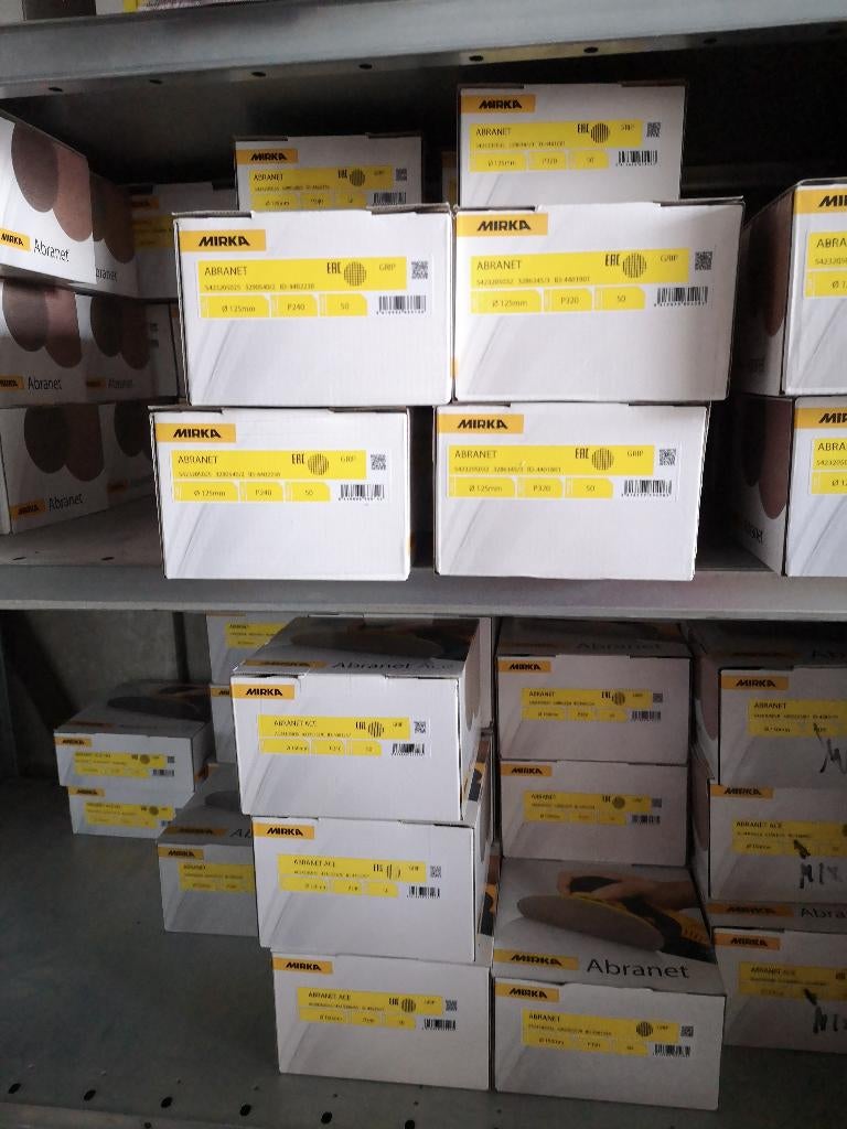 Disques abrasifs Mirka Abranet, papier abrasif 125 mm, 50, Envoi