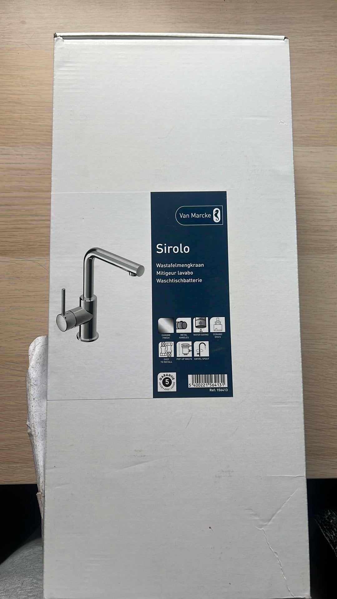 Mitigeur lavabo Sirolo de chez Van Marcke, Bricolage & Construction, Sanitaire, Enlèvement, Neuf, Chrome, Lavabo