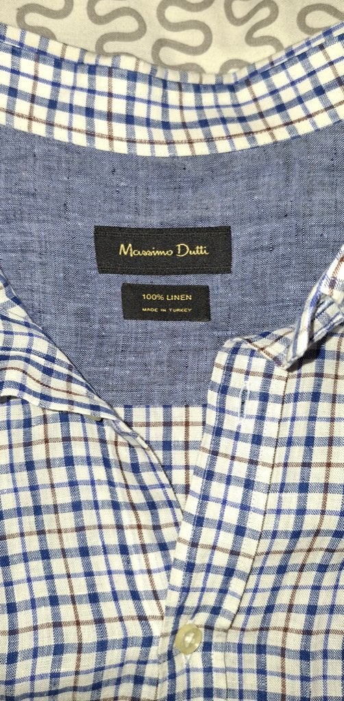 Chemise Massimo Dutti XXL en Lin, Ophalen of Verzenden, Zo goed als nieuw, Blauw, Massimo Dutti