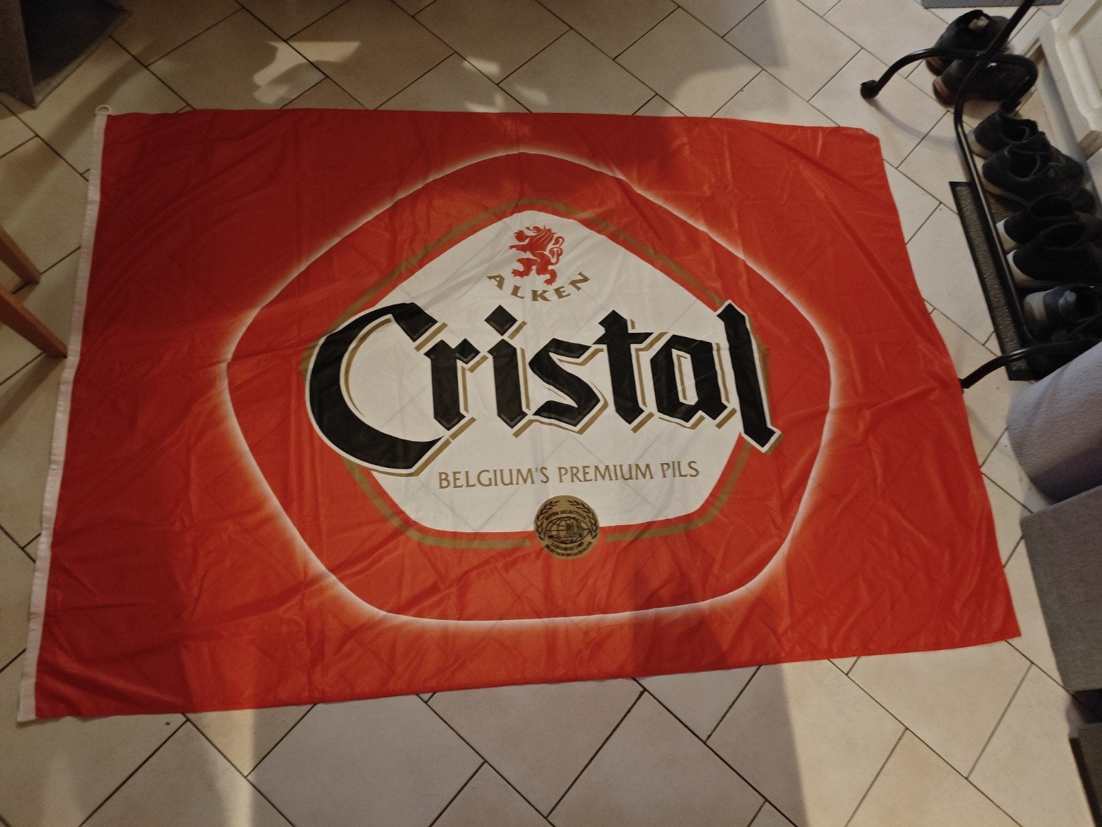 grote vlag Cristal Alken, Verzamelen, Ophalen of Verzenden, Zo goed als nieuw, Overige typen, Overige merken