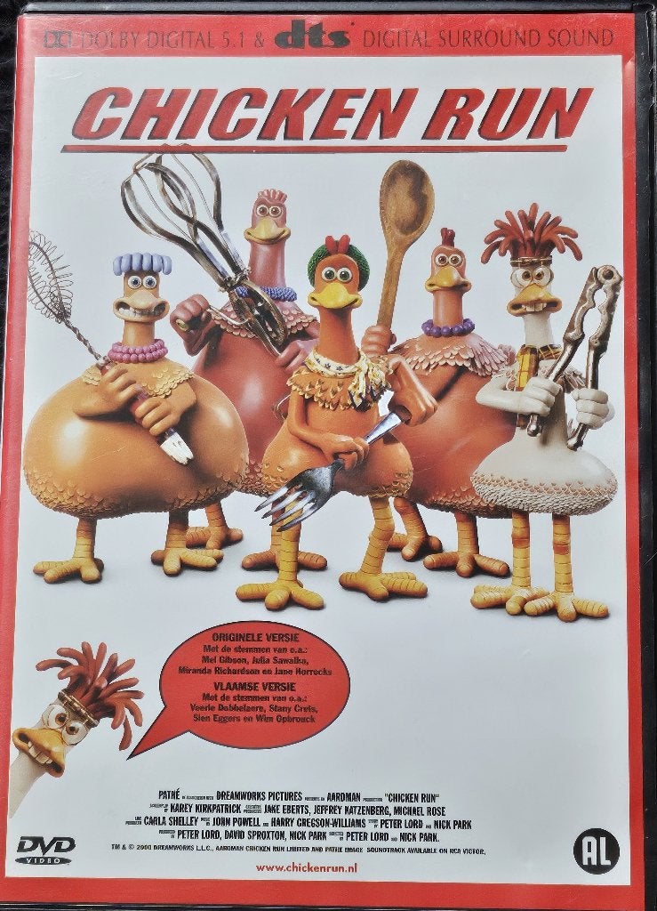 Chicken Run (2000), Cd's en Dvd's, Ophalen of Verzenden, Zo goed als nieuw, Nederlands, Nederlands
