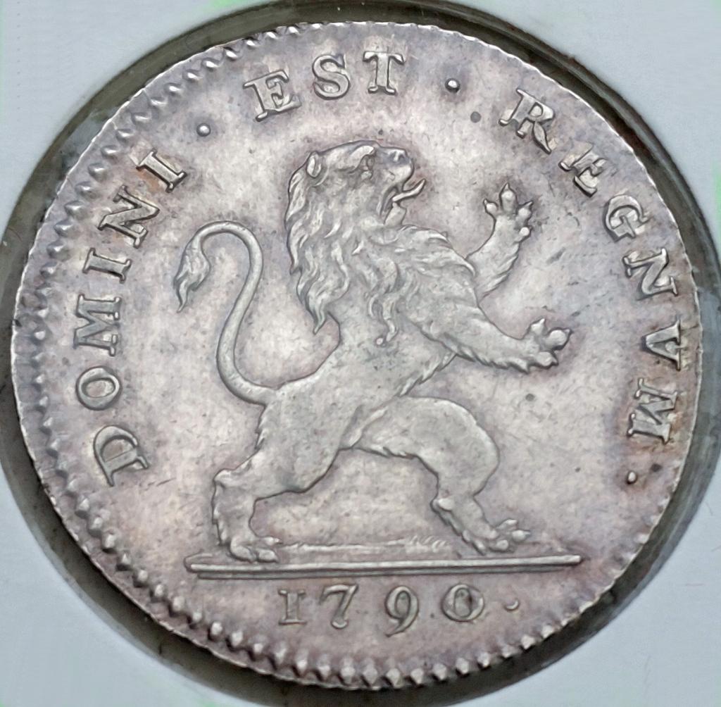 1 Florijn 1790 - 2de type UNC, Postzegels en Munten, Munten | België, Zilver, Ophalen of Verzenden, Losse munt, Zilver