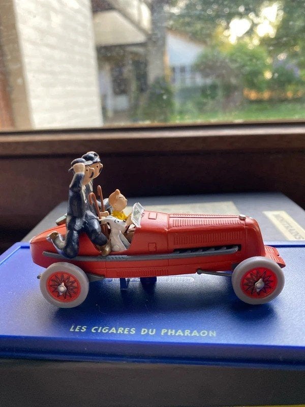 Tintin les cigares du pharaon voiture figure miniature, Enlèvement ou Envoi, Comme neuf, Autres types