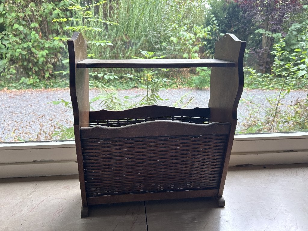 tijdschriftenrek, Huis en Inrichting, Woonaccessoires | Krantenbakken en Lectuurbakken, Tijdschriftenrek, Ophalen, Gebruikt, Hout
