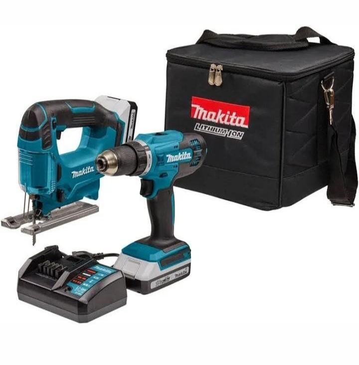 NIEUW Makita set accu schroef boor machine en decoupeerzaag, Doe-het-zelf en Bouw, Gereedschap | Boormachines, 600 watt of meer