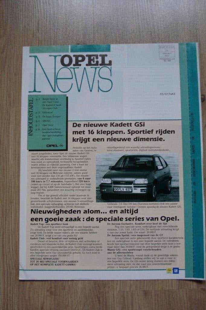 Opel News 1988, Livres, Autos | Brochures & Magazines, Opel, Enlèvement ou Envoi, GM, Utilisé